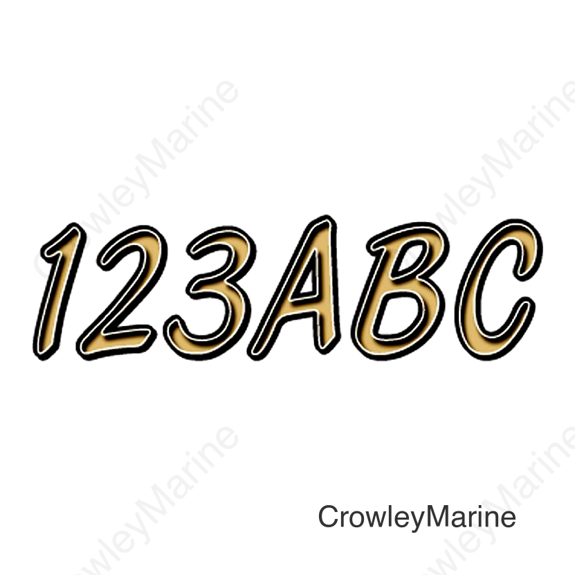 Hardline Series 400 Registration Kit, Smooth Cursive Font With Left to Right Color Gradation (Includes 4 Sets of 3" A-Z, 0-9)