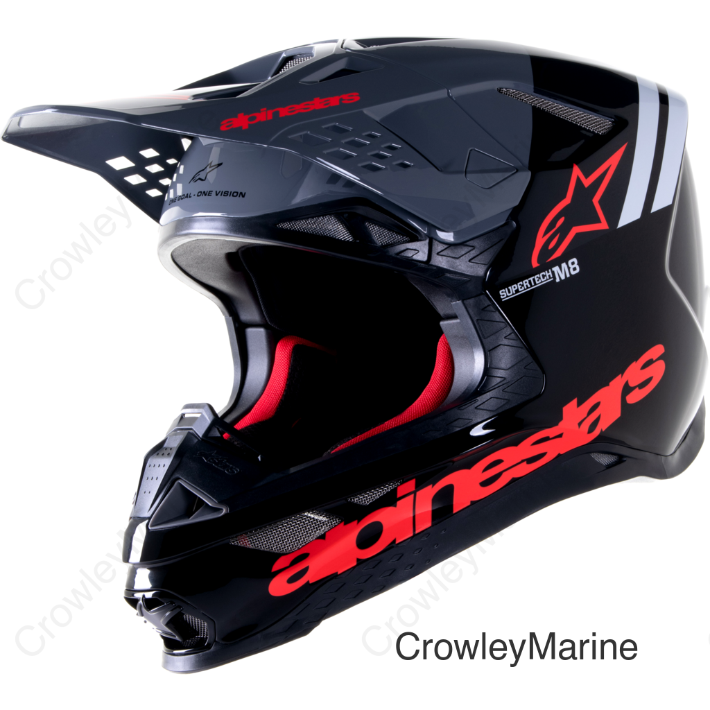 S-M8 RADIUM 2 HELMET BLACK/NEON RED 2X