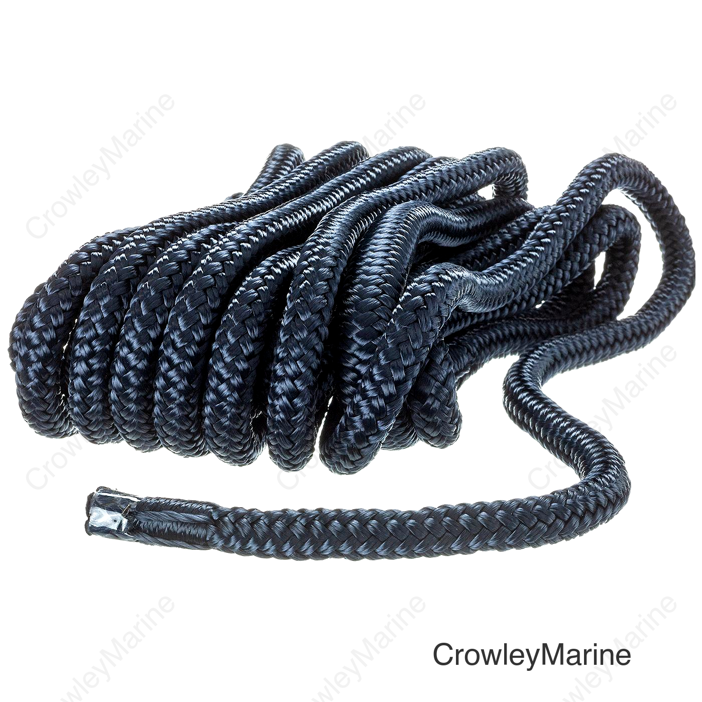 Seachoice Double-Braid Nylon Dock Line w/ Eye Splice, Pre-Shrunk, Heat Stabilized, 3/8 In. X 20 Ft., Navy Blue