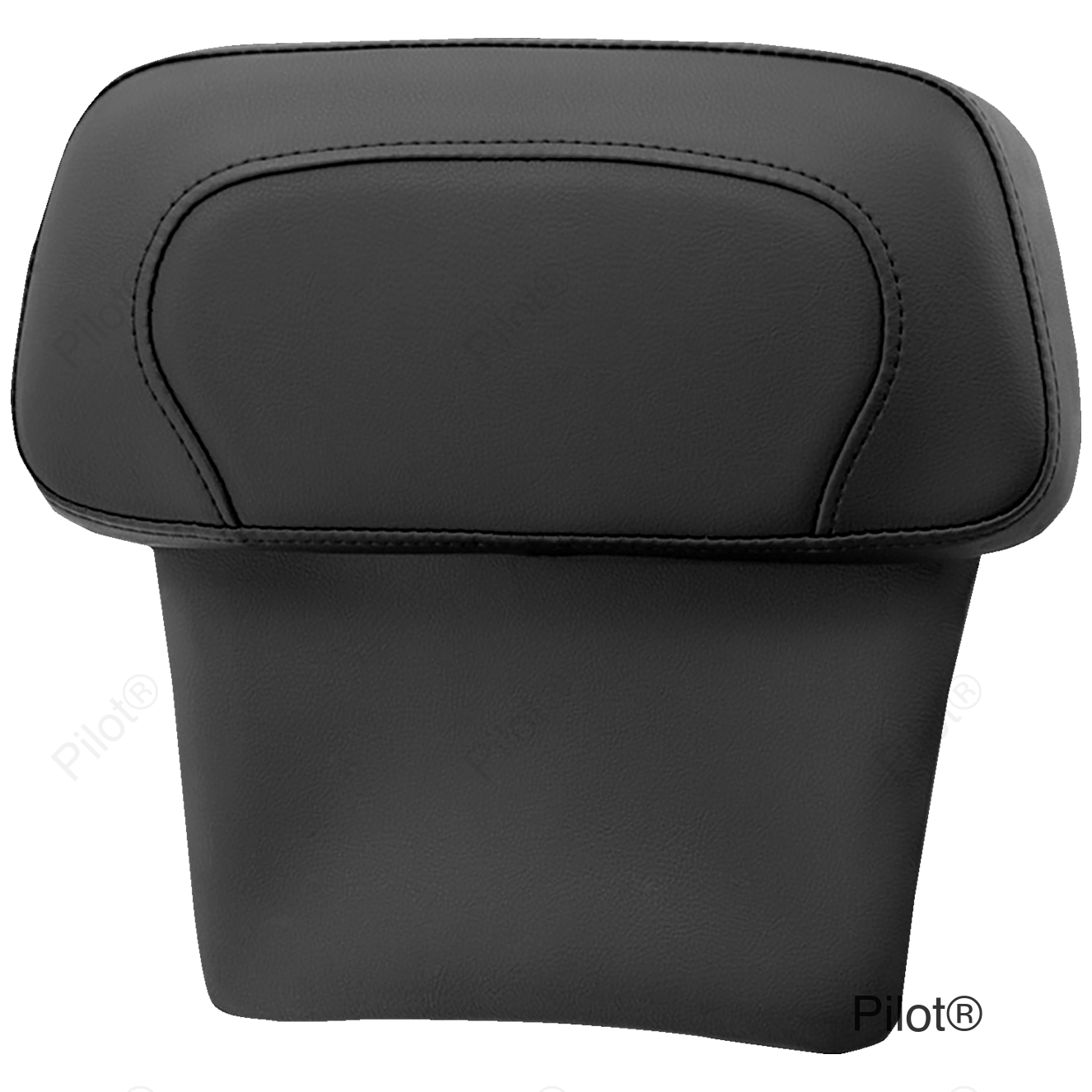 Chopped Tour Pak Backrest Pad - RoadSofa™ - Black w/ Black Stitch - FLT/FLH '14-'23