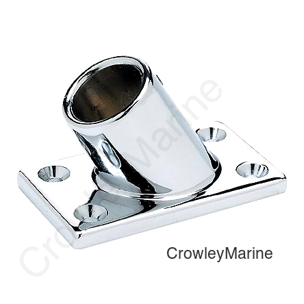Seachoice Rectangular Base Rail Fitting for 7/8" OD Tubing