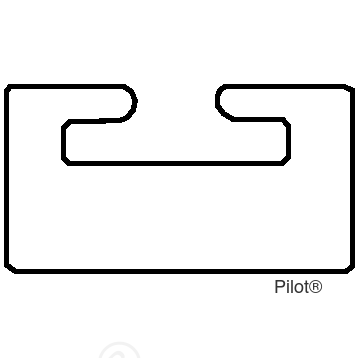 Black Replacement Slide - UHMW - Profile 01 - Length 52.00" - Ski-Doo
