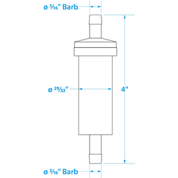 Seachoice in-Line Fuel Filter, 5/16 in., Plastic, Outboard, 20 Micron thumbnail-0