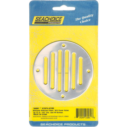 Seachoice Round Ventilator Cover, 3-1/4 In. Diameter, Will Cover Holes Up to 2-1/2 In., Stamped Stainless Steel thumbnail-0