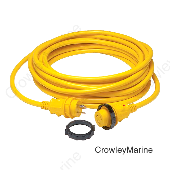 Marinco 199119 30A/125V Powercord Plus® ShorePower Cordset w/LED, 50' Yellow