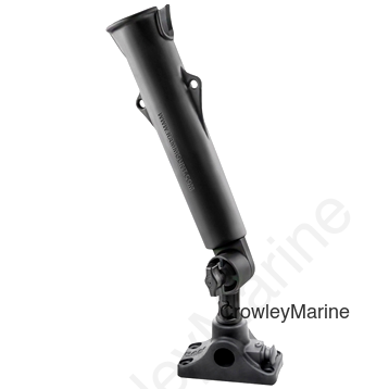 Rod Holder with 3" Length Spline Post, Bulkhead/Flat Surface Base & Plunger