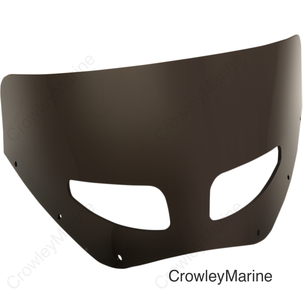 Road Warrior Windshield - Vented - Dark Black Smoke - 9"