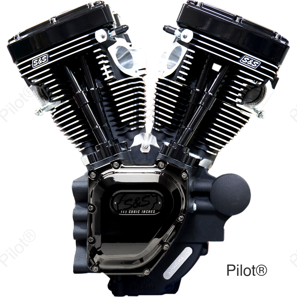 T143 Long Block Engine - Black - Dyna