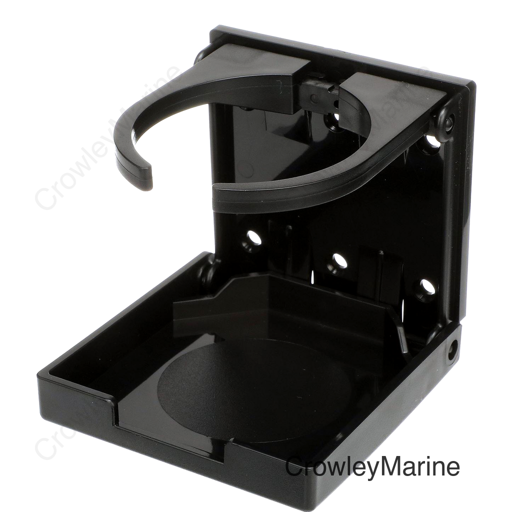 Seachoice Folding Drink Holder, Adjustable, Boat, Black