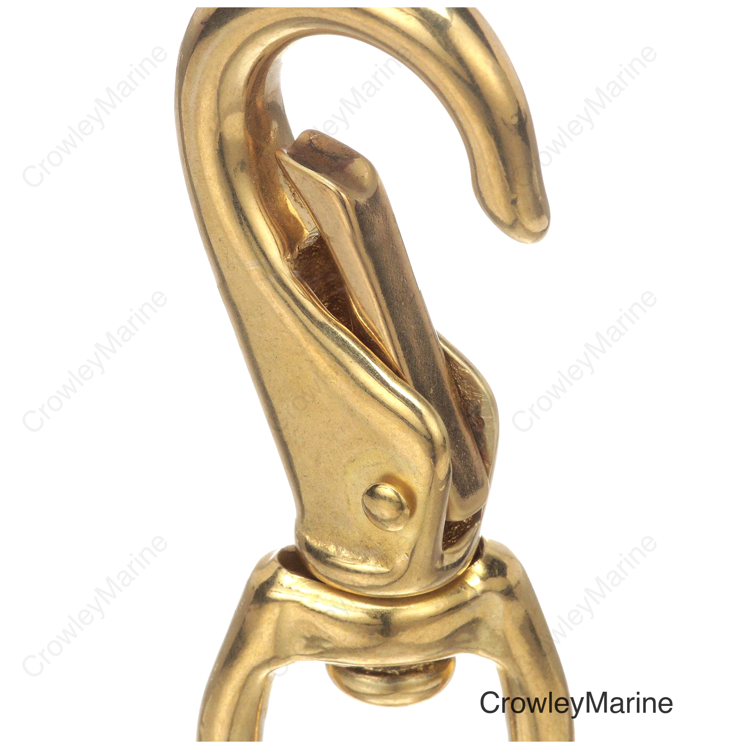 Seachoice Swivel Eye Snap, Cast Brass, Size #2, 3-3/4 In. Long, 3/4 In. ID Eye