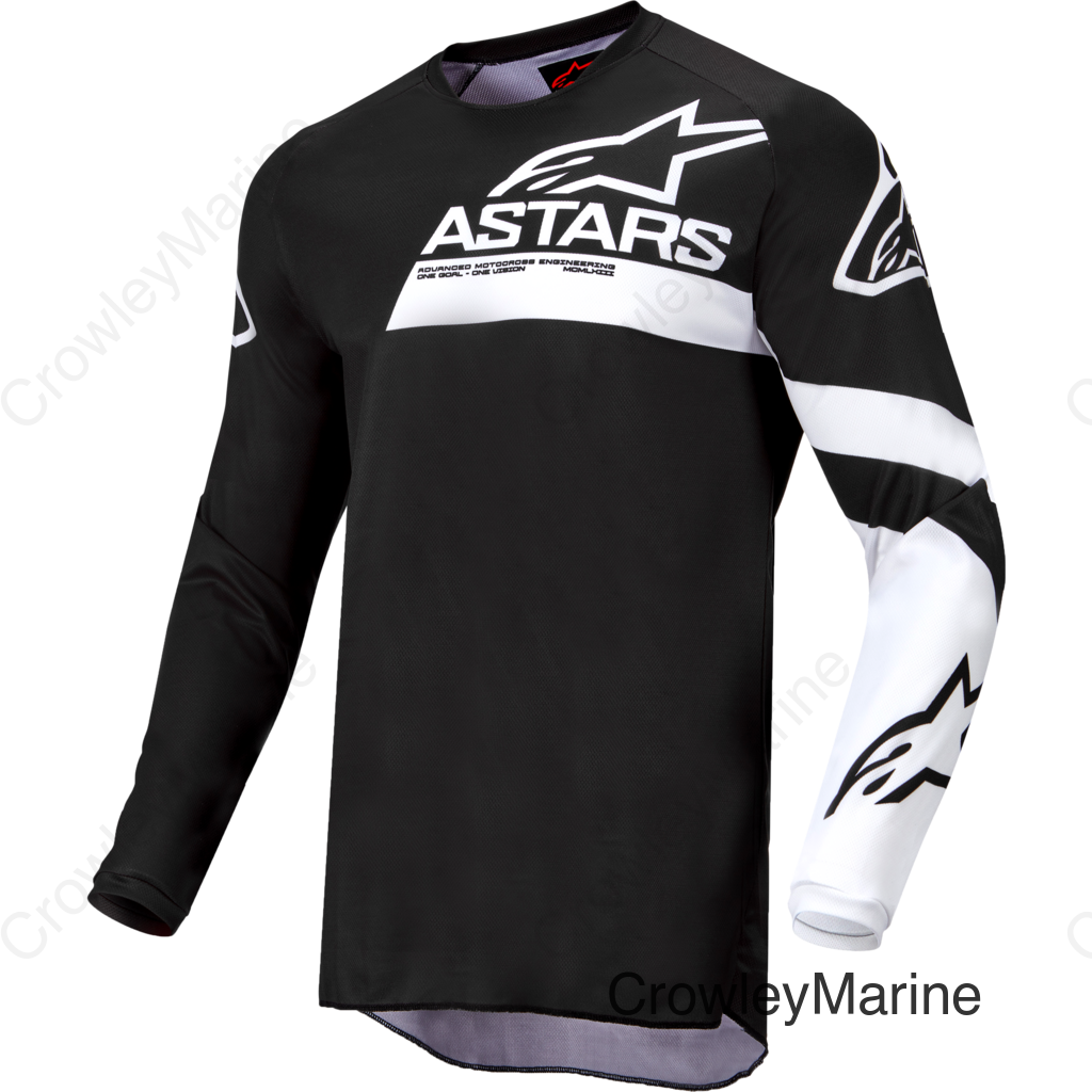 FLUID CHASER JERSEY BLACK/WHITE LG