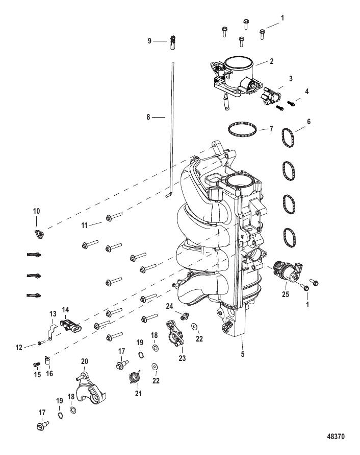 Serial Range Outboard 135 EFI (4-STROKE) - 2B131942 & Up - Integrated Air Fuel Module Components