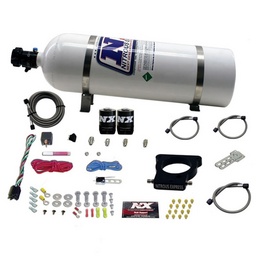 Nitrous Express GM LS 78mm 3-Bolt Nitrous Plate Kit (50-350HP) w/15lb Bottle thumbnail-1