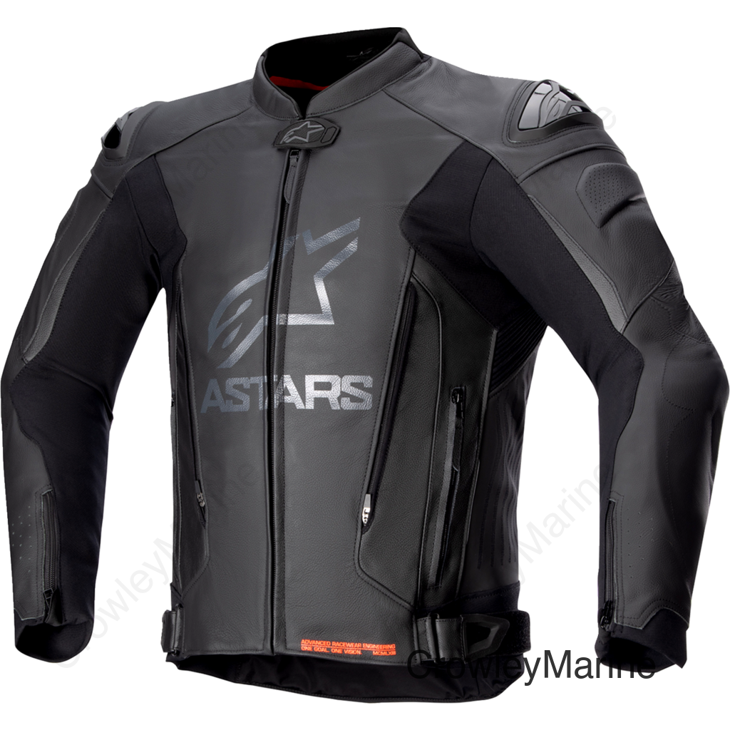GP Plus R v4 Leather Jacket - Black/Black - US 48 / EU 58