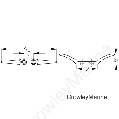 BRONZE LINE CLEAT - 2-1/2" (672110-1)
