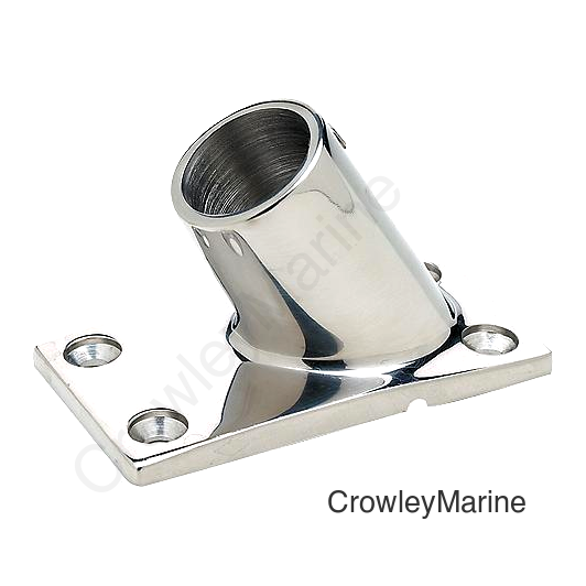 Seachoice Rectangular Base Rail Fitting for 7/8" OD Tubing