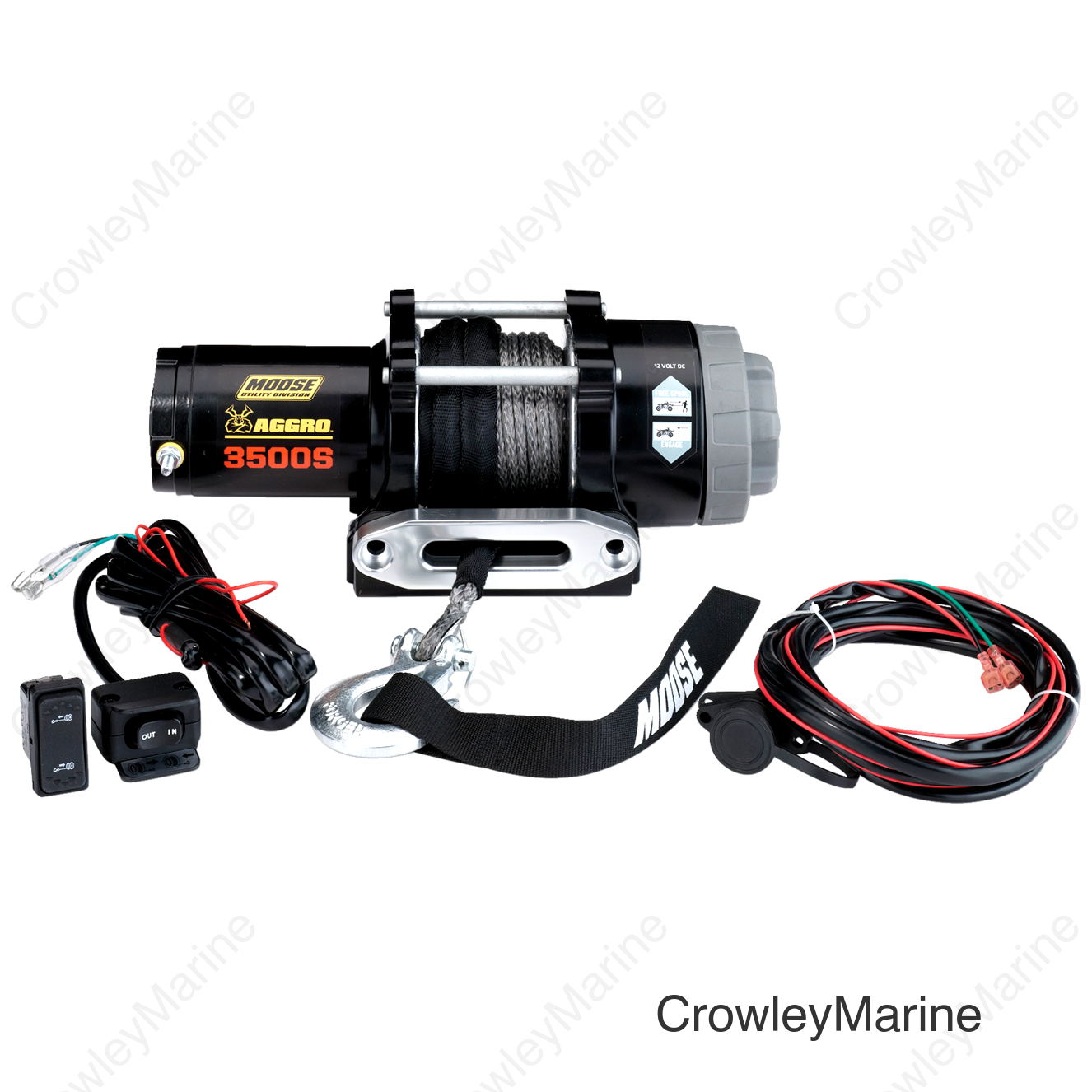 WINCH 3500LB W/SYN RP MSE