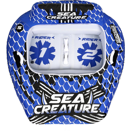 Seachoice Sea-Creature Towable Tube, Open Top Boat Tube w/ Backrests, 2 Person, 60 In. X 58 In. thumbnail-4