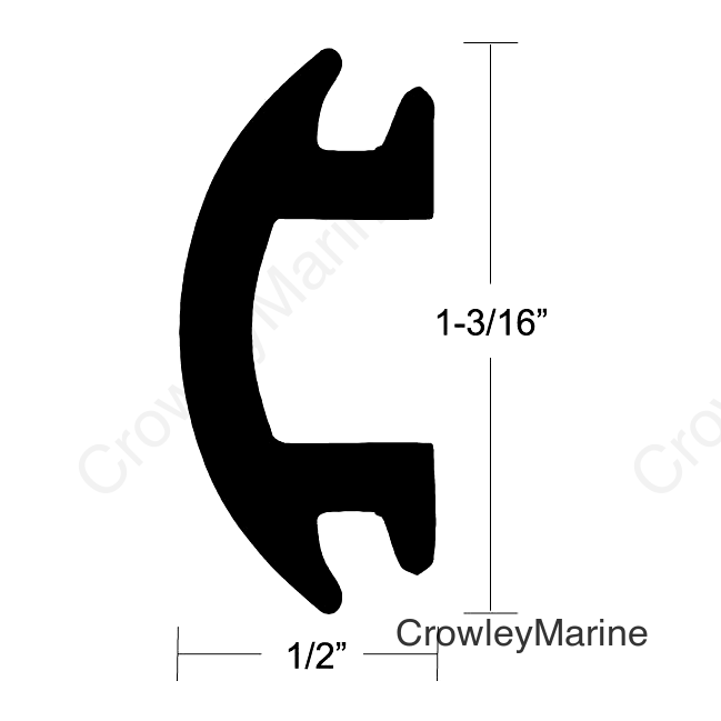 Taco V124144BKA701 Flexible Vinyl Insert, 70' Black