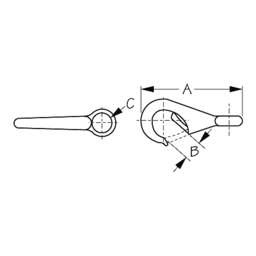 Sea-Dog 1391221 Brass Fast Eye Snap-Size 2 thumbnail-1