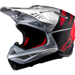 Supertech M10 Helmet - Flood - MIPS® - Gloss Silver/Black/Orange Fluo - Large thumbnail-1