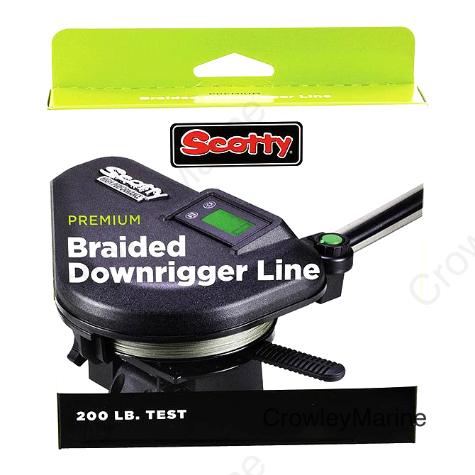 Scotty 2700K 200 lb. Premium Power Braid Downrigger Line, 200' Green, 6/case