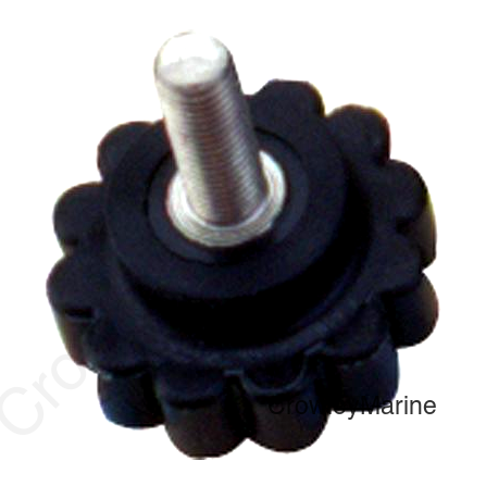 BIMINI TOP HEAD SCREW BLK 1/4-28