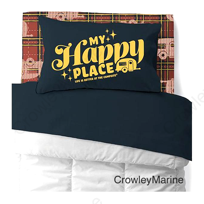 Camco 53120 Bed Sheets, Bunk, Camco XXX Bed Sheets, King, Red Plaid/Navy