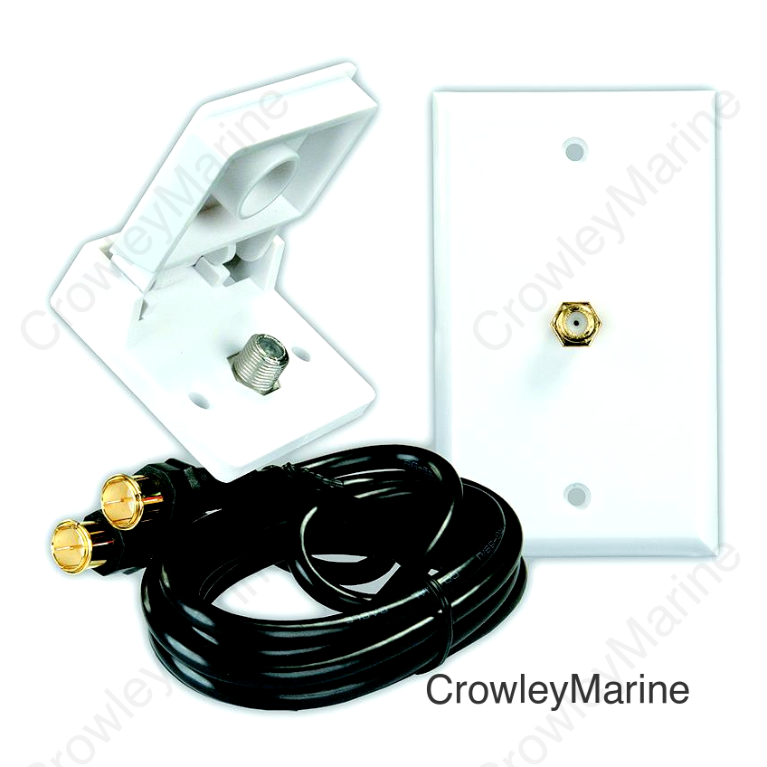 JR Products 47815 Polar White RV Interior/Exterior TV Installation Kit