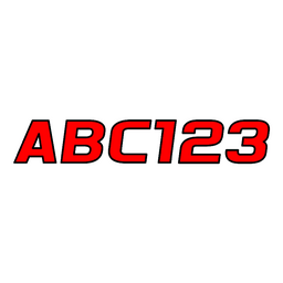 Hardline Series 700 Registration Kit, Solid Fill Colors With Black Outlines and Slanted European Font (Includes 4 Sets of 3" A-Z, 0-9) thumbnail-0