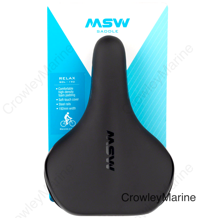 MSW SDL-192 Relax Recreation Saddle - Steel Black