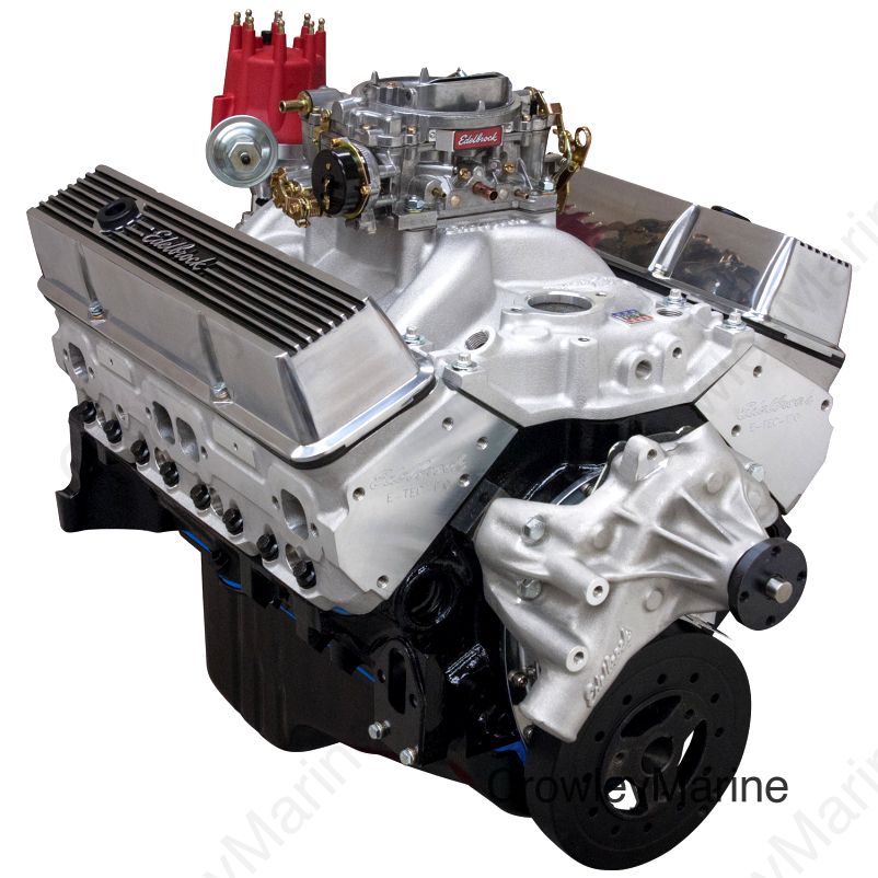 Edelbrock Crate Engine Edelbrock 9 0 1 Performer E-Tec w/ Long Water Pump As Cast