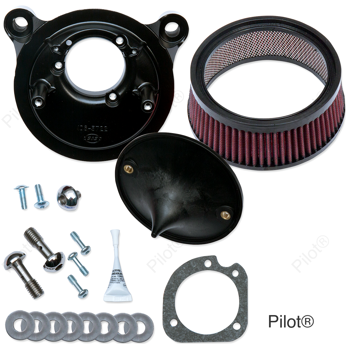 Super Stock™ Stealth Air Cleaner Kit - Black