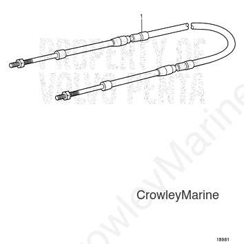 CONTROL CABLE 9' 33XT VOLVO (21407222)