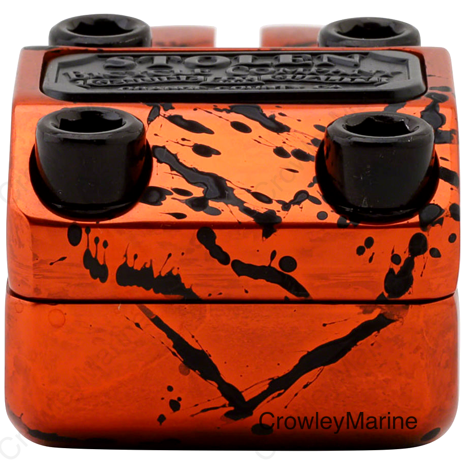 Stolen Slab BMX Stem - Top Load Orange Splatter
