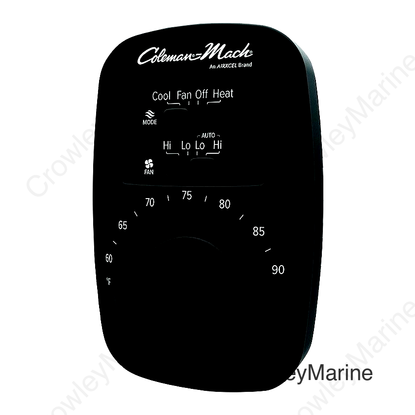 Coleman-Mach 9420351 Thermostate Analog Heat/Cool, 12VDC, Black
