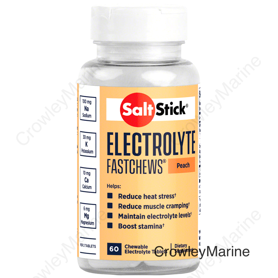 Saltstick Fastchews Chewable Electrolyte Tablets: Bottle of 60 Perfectly Peach