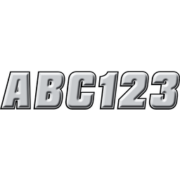 Hardline 2" Factory Matched Snowmobile Registration Kits, Silver/Black thumbnail-1