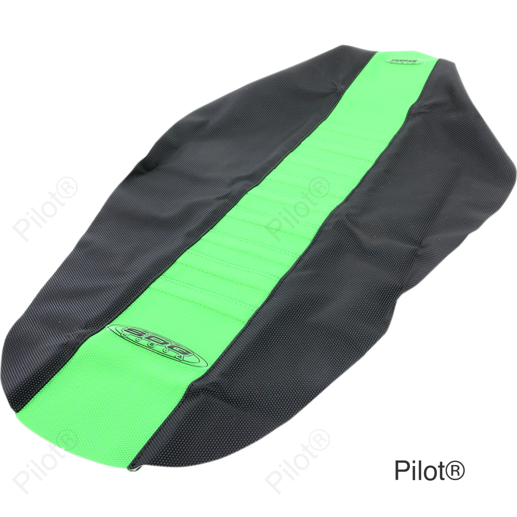 Pleated Seat Cover - Green Top/Black Sides