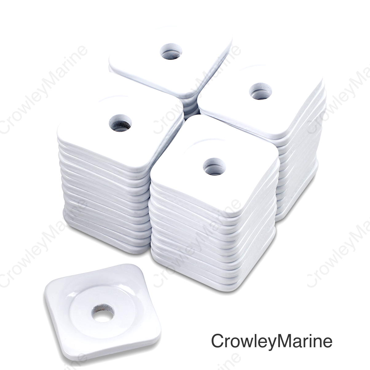 Support Plates - White - Square - 48 Pack