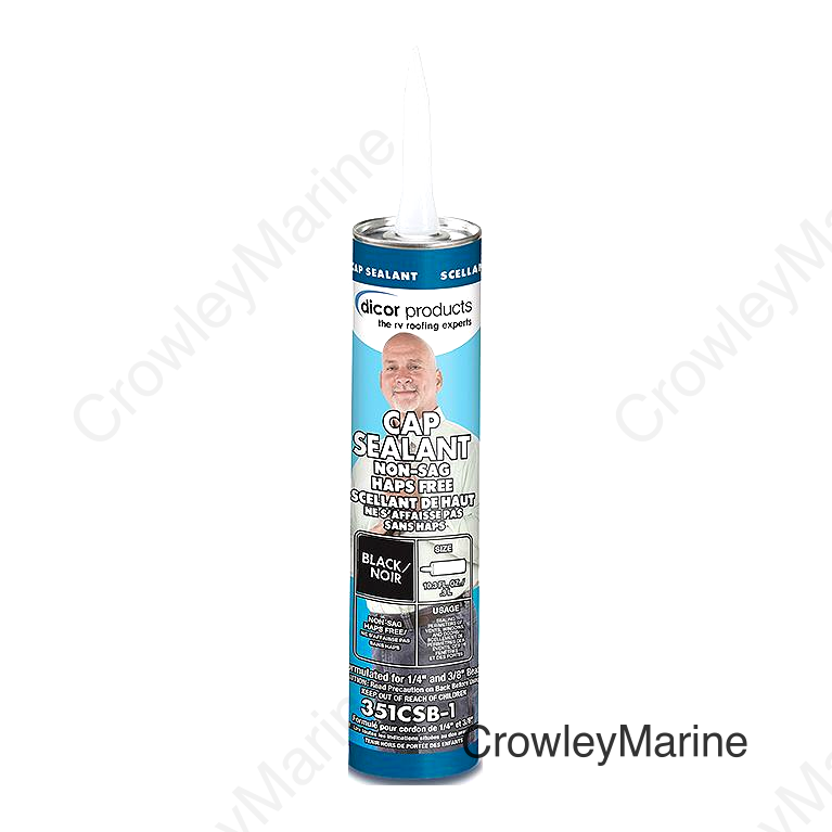 Dicor 351CSB1 Clear Cap Sealant, 10 oz., Black