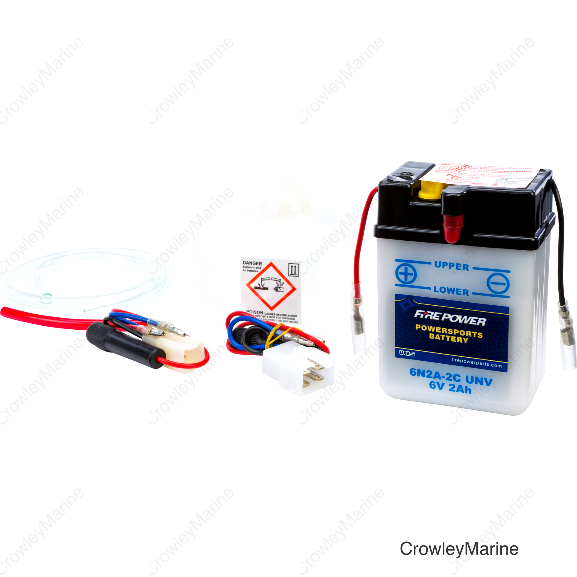 BATTERY W/ACID 6N2A-2C UNV 6V