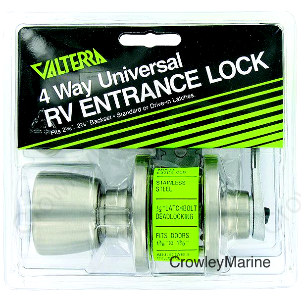 Valterra Stainless Steel 4 Way Universal Entrance Panic Proof Lock