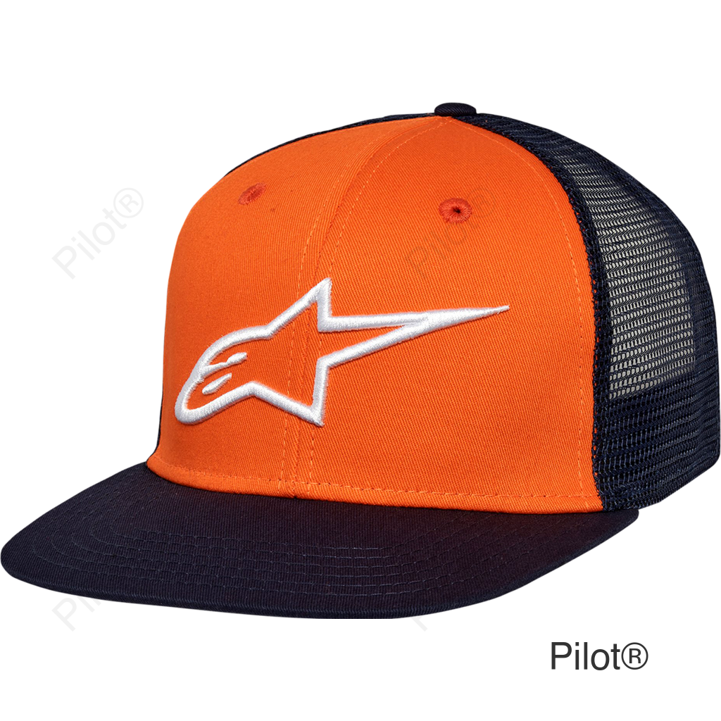 Corp Trucker Hat - Orange/Navy - One Size