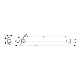Sea-Dog 4001121 Removable All Around Light, A: 24-7/8" , B:16-1/2", C:5/8", D:2-7/8",12V, #8 FH thumbnail-0