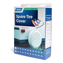 Camco 45345 Vinyl Spare Tire Cover, 28" Diameter, Arctic White thumbnail-0