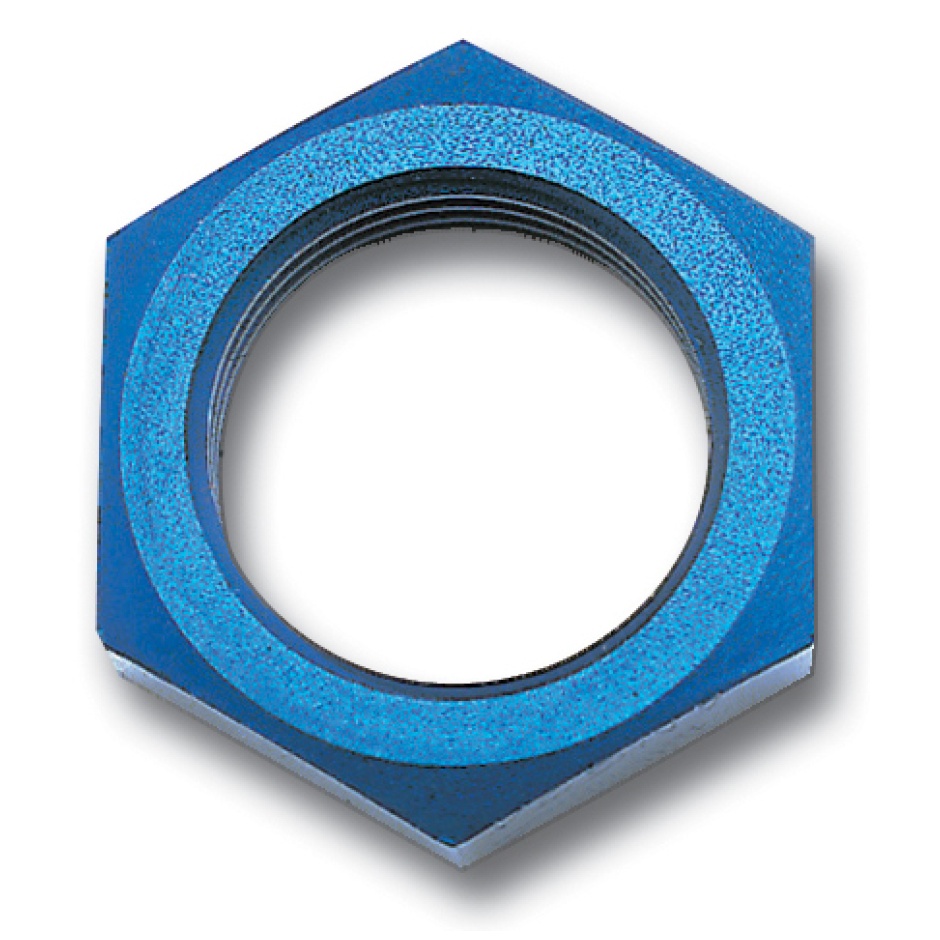 Russell Performance -4 AN Bulkhead Nuts 7/16in -20 Thread Size (Blue)