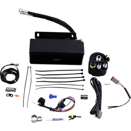 Below Regulator Mount Oil Cooler - Flat Black - Touring/Trike