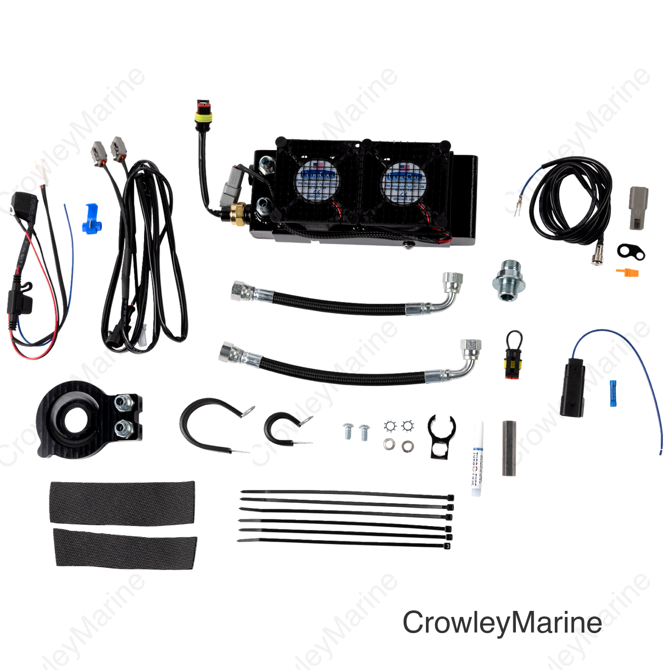 Side Mount Oil Cooler Kit - Naked - Black