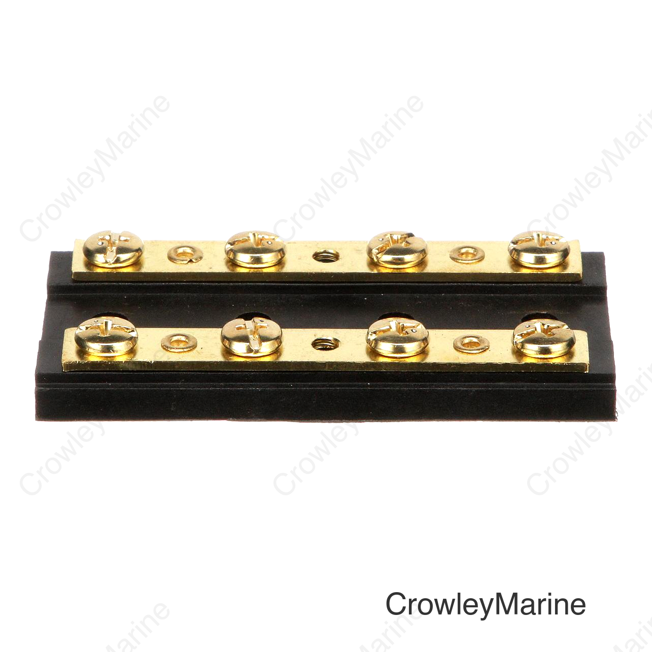 Seachoice Terminal Block, 4-Gang, Plastic Base with Brass Hardware